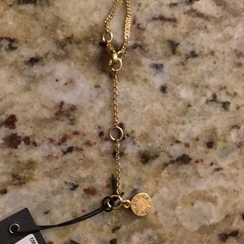 VinceCamuto gold long pave pendant necklace - Picture 12 of 12